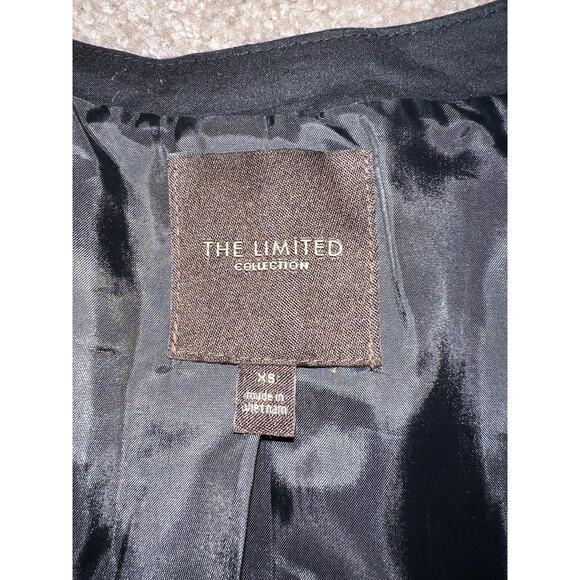 The Limited Womens Tweed Gray Black Short 3/4 Sleeve Button Jacket Blazer Sz XS - Picture 6 of 7